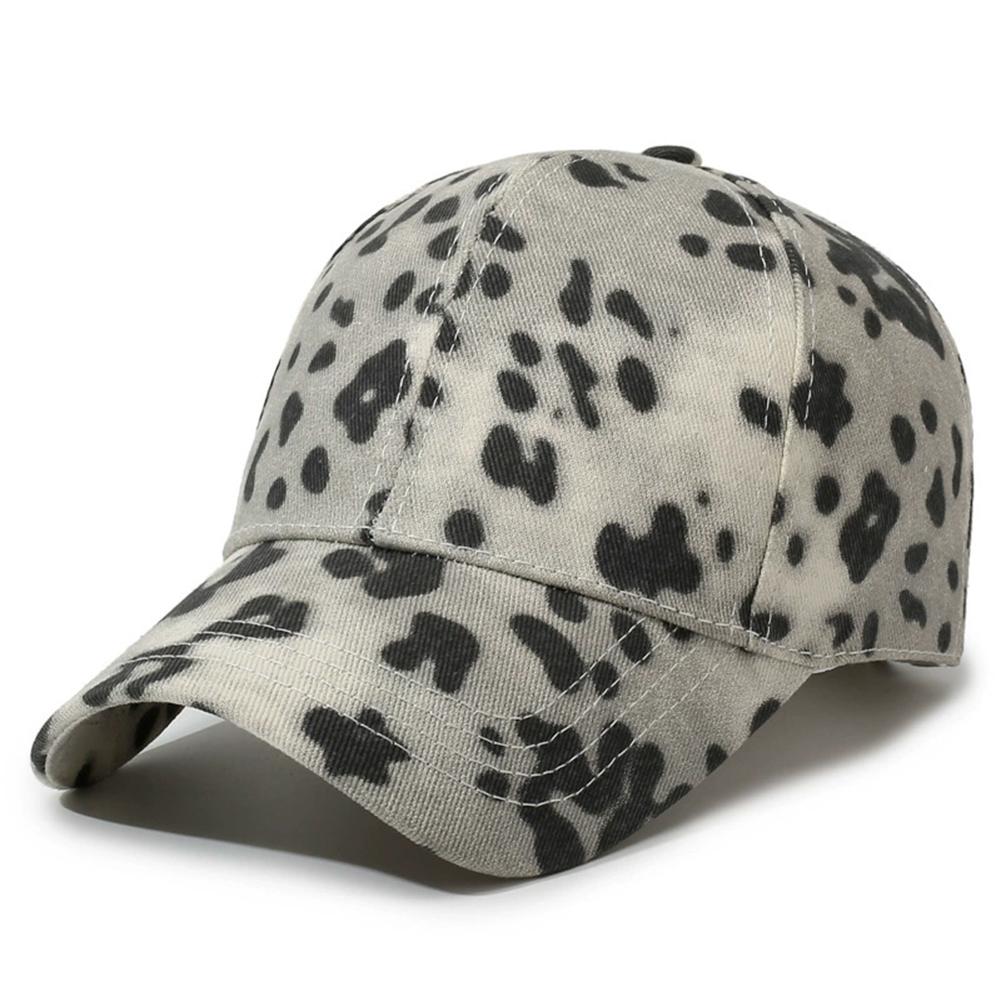 Unisex Leopard Printed Baseball Cap Breathable Adjustable Sun Protection Duckbill Cap For Outdoor Casual Accessories