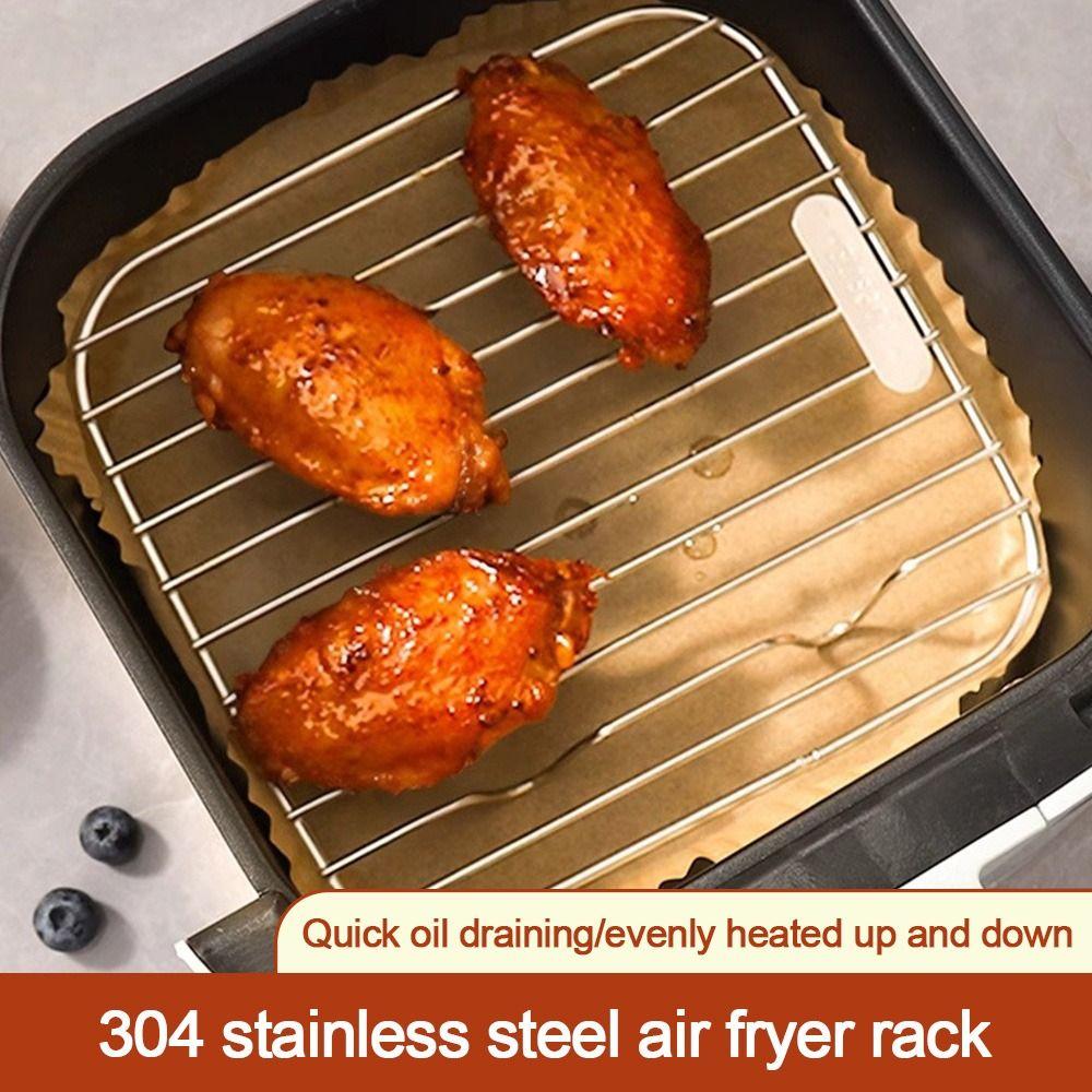 Grille de cuisson carrée ronde avec pieds, grille épaisse, grill en acier inoxydable 304, grille de refroidissement, cuisine maison, four, cuiseur vapeur, cuiseur