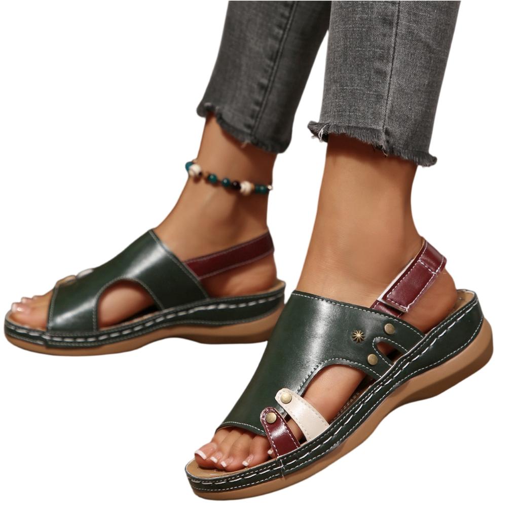 Women's Summer Wedge Sandals Lightweight Comfortable Platform Slip On Adjustable Hook and Loop Closure Casual Outdoor Shoes