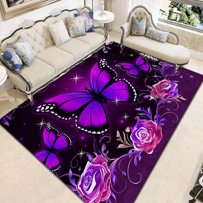 Cartoon Animal Collection Wolf Eagle Cat Dog Dragon Peacock Flannel Carpet Living Room Bedroom Decoration Anti slip Bathroom rug
