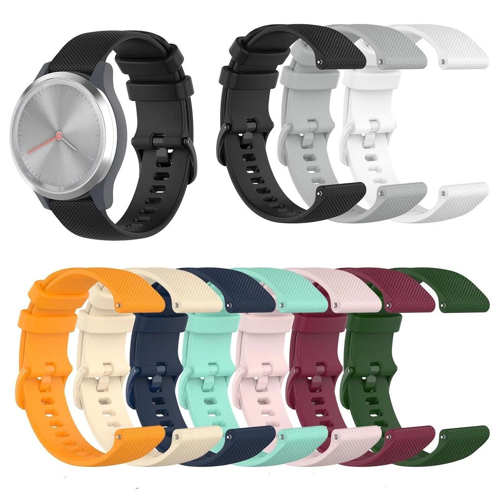 18mm 20mm 22mm Silicone Strap For Garmin Forerunner 245/255/265/645 Music Vivoactive 3/4/5 Sports Band For Venu SQ Sq2 Venu3
