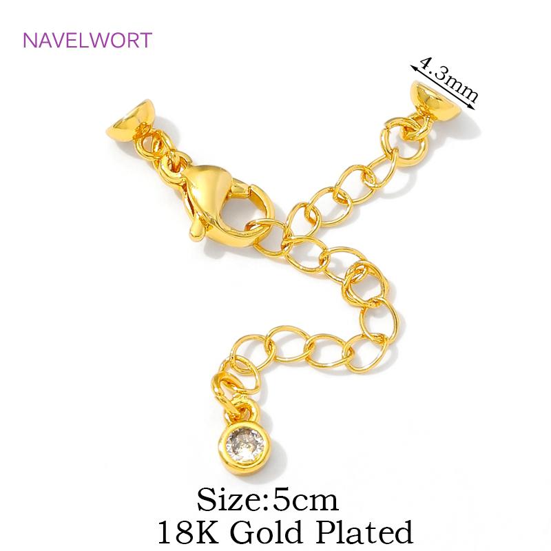 

Удлинительная цепочка, латунь с позолотой 18 карат, удлиненная цепочка с концевыми колпачками-бусинами, для изготовления браслетов, ожерелий, фурнитура для DIY-ювелирных изделий 2 pieces