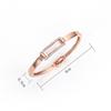 Basic Minimalist Modish Stylish With Rhinestone Bracelets Rose Gold Tone Open Wrist Bracelet Girlfriend Birthday Giveaway Gift Idea Non FadingSimple