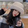 Thick Plush Berets Faux Rabbit Fur Fisherman Hat Women Autumn Winter Warm Thickened Bucket Hats Panama Plush Basin Cap Beanies