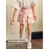 David Bella Girls' Shorts Summer Children's Skirt Pants Summer White Pants Girls Pure Cotton Pink Skirt Pants Children's Clothing