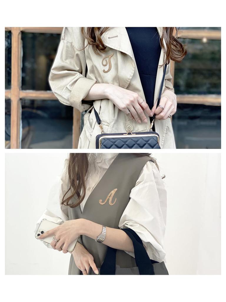 Pearl Brooch Initial Alphabet Pin Badge for Women [Gisele] (Initial M)