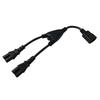 Einzel C14 auf Doppel C15 Stromkabel Y-Typ Splitter Adapterkabel Verlängerungskabel Stecker auf Buchse für USV PDUs Steckdose