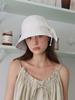Sioleu Ecru Cotton Bucket Hat_White