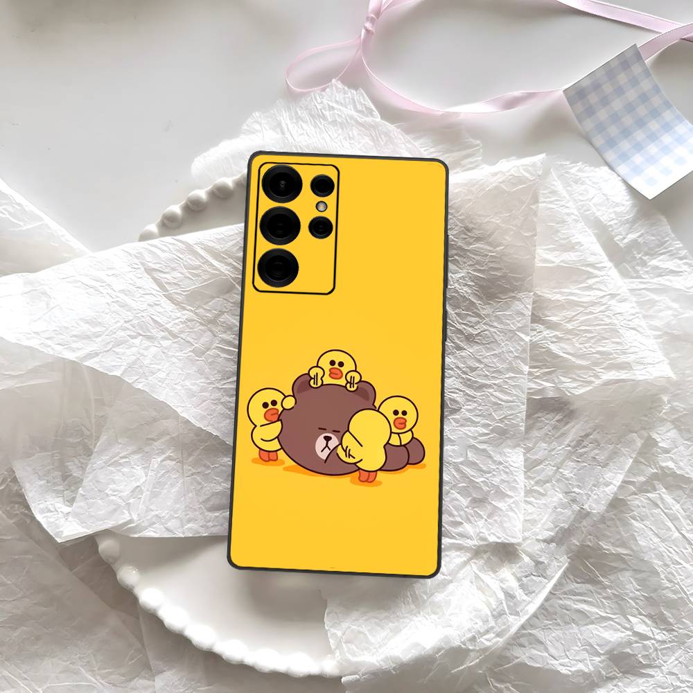 Cartoon Cute C-Cony B-Brown Phone Case For Samsung S 24 Fe 25 Ultra Plus 20 Lite 21 30 22 23 24 22 Ultra 5G Fundas