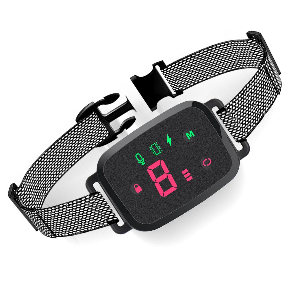 Auto-Control Dog Training Collar Smart HD Digital Display No Remote Automatic Control Collars for Dogs Bark Stopper 4 Modes