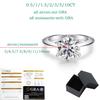 Smyoue 0.5-5CT Certified Moissanite Solitaire Ring for Women D Vvs1 Sparkling Wedding 925  Silver Lab Diamond Band GRA