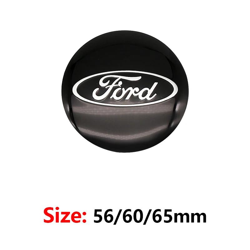 4pcs 56mm 60mm 65mm Car Styling Wheel Center Hub Caps Stickers Badge For Ford Fiesta Mondeo Fusion Explorer Escape Shelby Edge CVX1