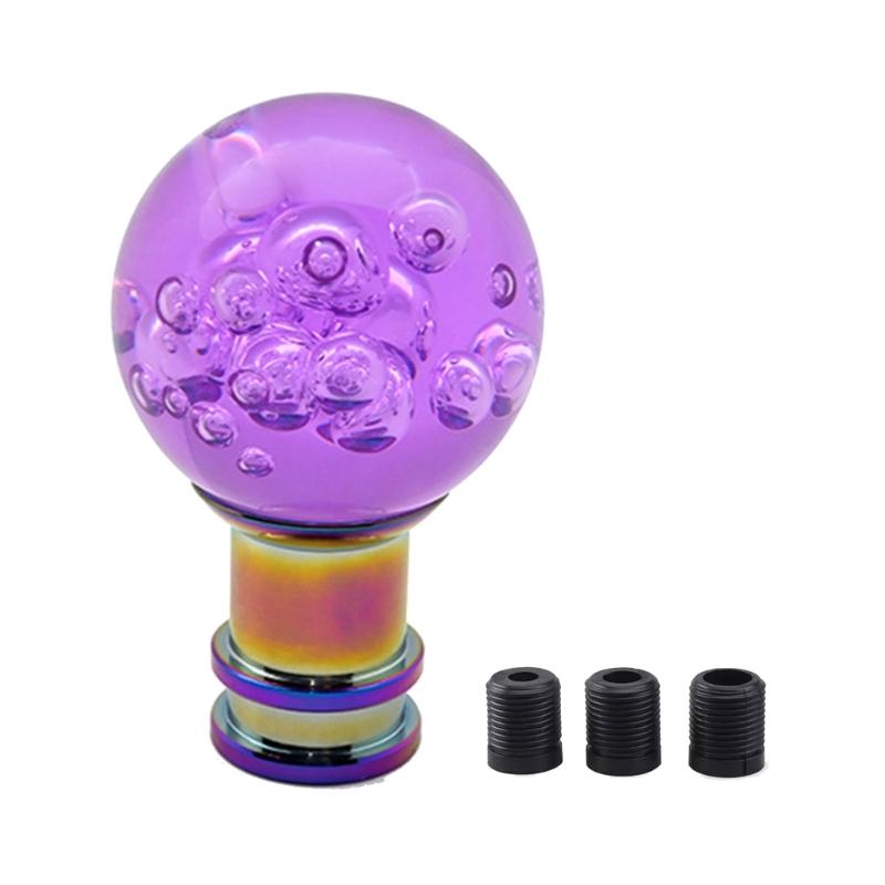 Universal Crystal Acrylic Gear Shifter Knob With 3 Adapters Ergonomic Design For Manual Automatic Transmission Vehicles