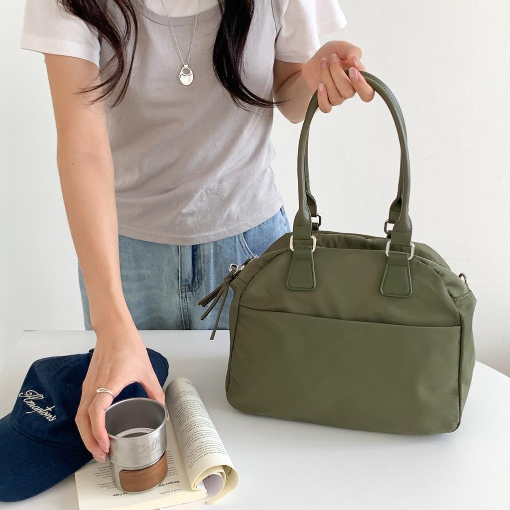 Wave Point Fashion Single Shoulder Crossbody Bag Women's Summer New Style Casual Style Large Capacity Bowling Bag Handbag