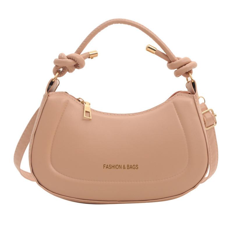

Fashionable Minimalist Knotted Handbag 2024 Summer Versatile Ladies Shoulder Bag Street Style Chic Pu Crossbody Bag рожевий