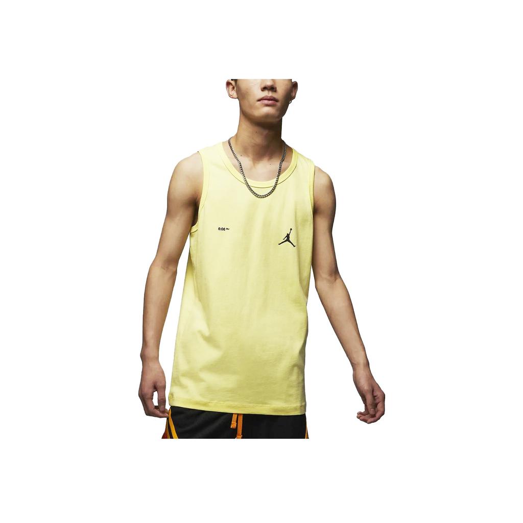 Jordan Sports Letter Print Casual Tank Top Men Tops Light-Lemon-Yellow DX9606-706