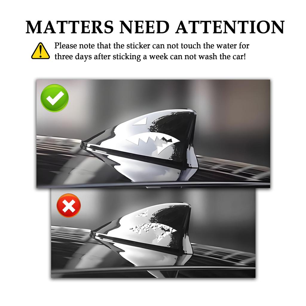 2 Pieces Personalized Car Stickers Decorate Your Car Shark Fin