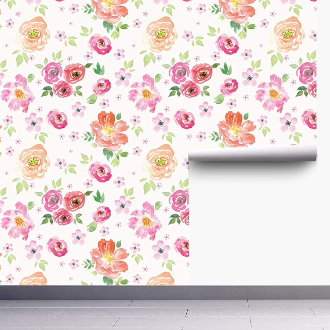 

Розовые цветочные обои самоклейка Пион Самоклеящиеся обои Съемная контактная бумага для декора гостиной спальни 2mx45cm