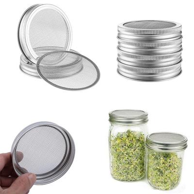Planters for Mason Jar Mesh Screen Strainer Seed Growing Sprout Cover Sprouting Lid Nursery Trays
