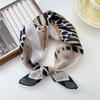55 Leopard Print Cotton And Linen Silk Scarf Women'S Small Square Scarf Neck Protection Headscarf Decorative Scarf Fashionable Foreign Style Scarf