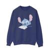 Lilo & Stitch Mens Reading Lying Down Lilo & Stitch Sweatshirt