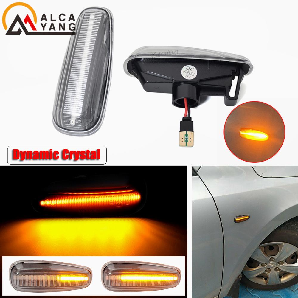 1Pair Dynamic Side Marker Turn Signal Indicator Repeater Light For Kia Pro Ceed Estate Rio III Hyundai Elantra I30 Azera Avante