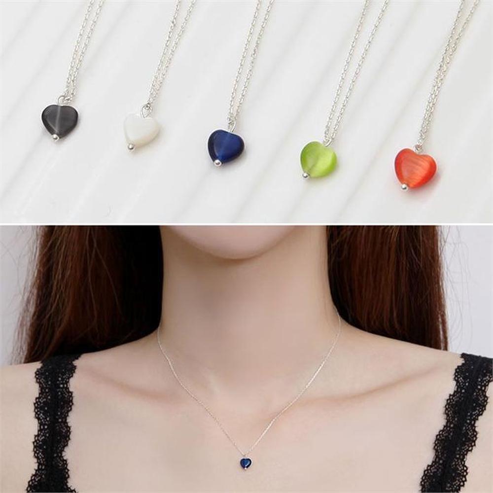 [Onoma] Onm 92.5 Silver Candy Heart Necklace (Choose 1 of 7) (9594303)