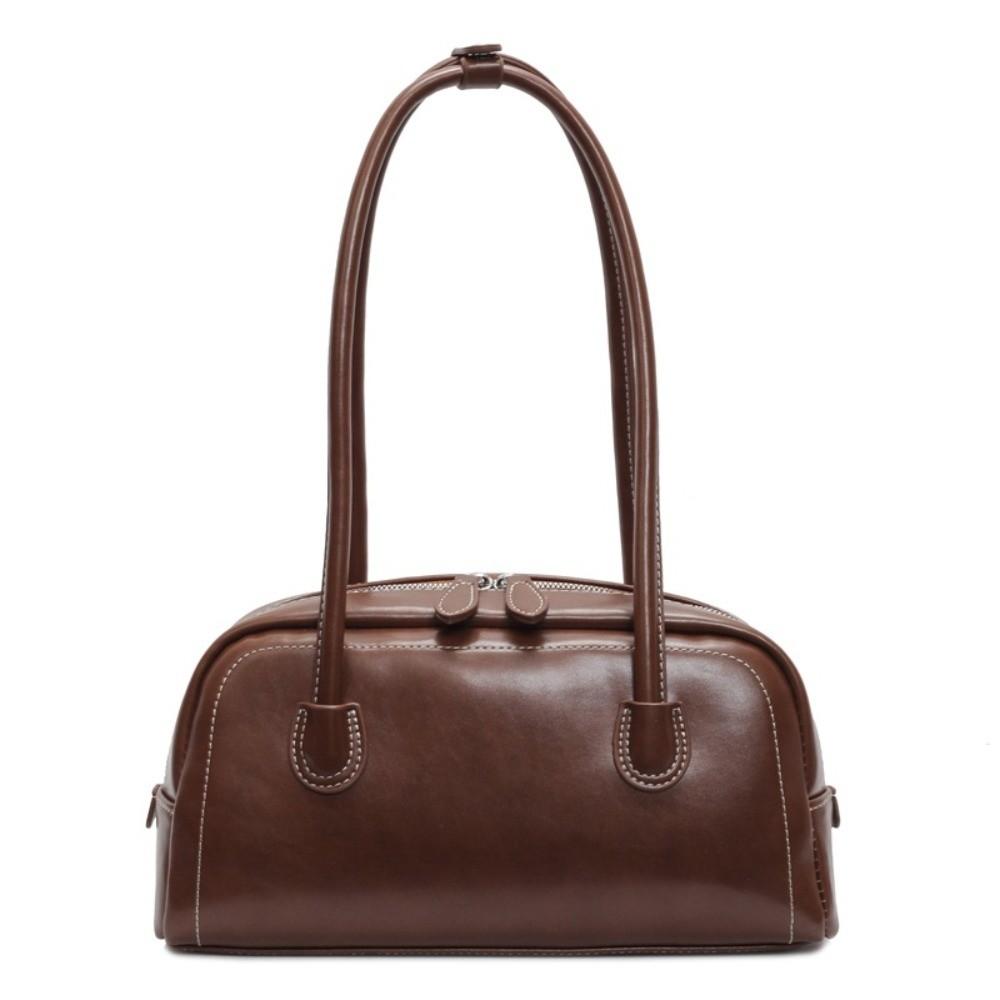 

Large Capacity Women PU Shoulder Bag PU Leather Underarm Bag Casual PU Hobo Bag Ladies коричневий