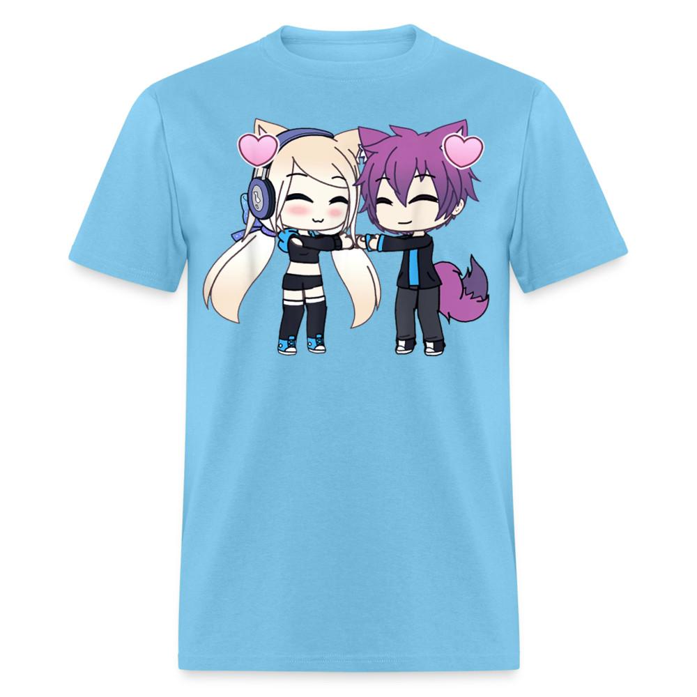 

Cute Chibi style Kawaii Anime shirt Girl and Boy Couple and Hearts T-Shirt M