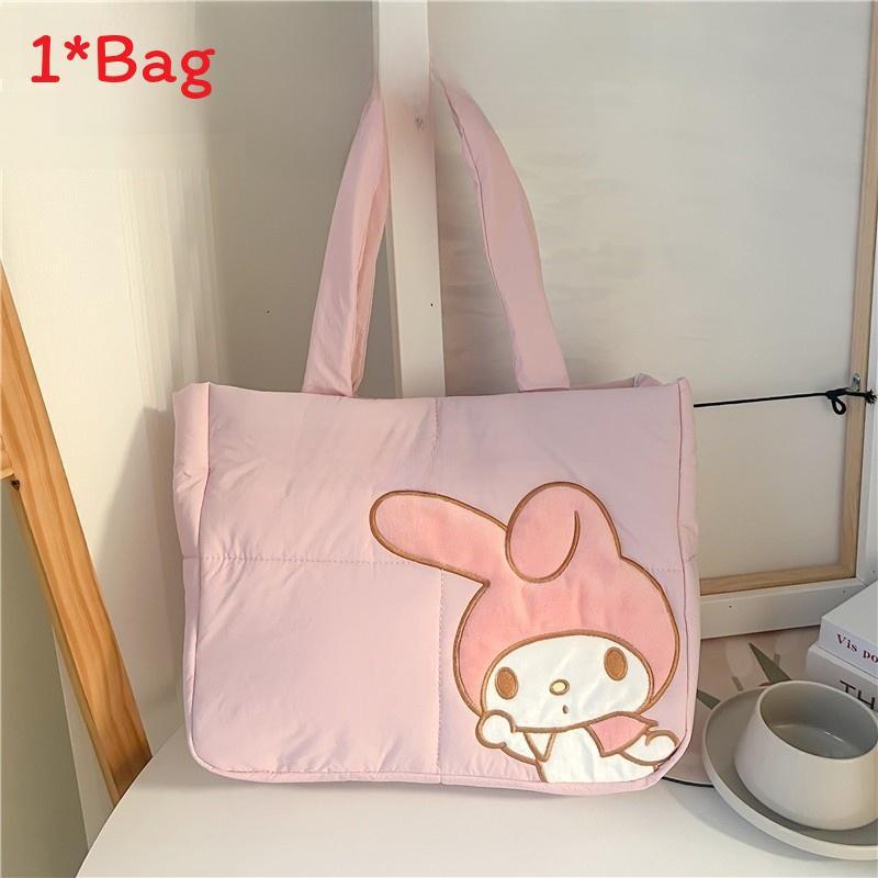 Cute Bunny Canvas Tote Bag With Magnetic Closure For Daily Use And Students