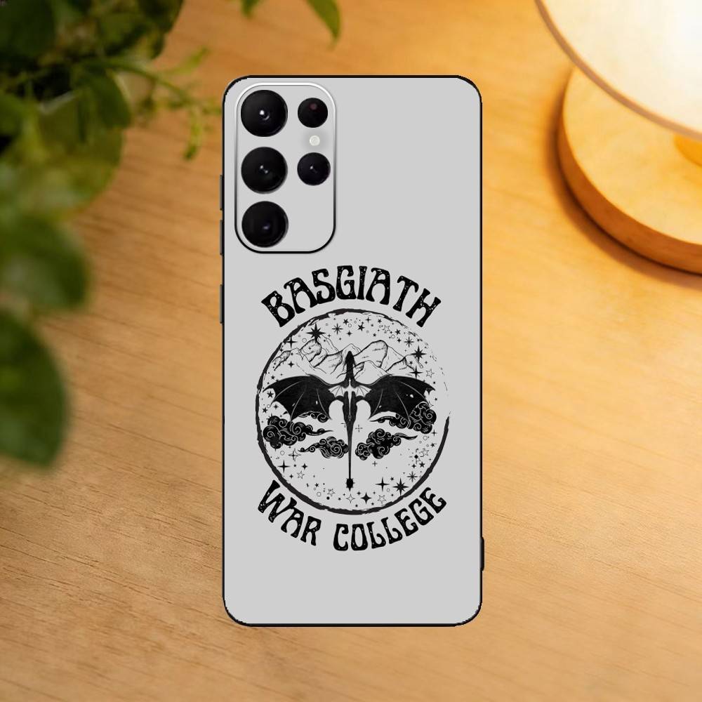 Novel Logo F-Fourth Wing Quarta Asa Phone Case For Samsung S25,24,21,22,23,30,Ultra,20,Plus,Fe,Lite,Note Soft Black Cover