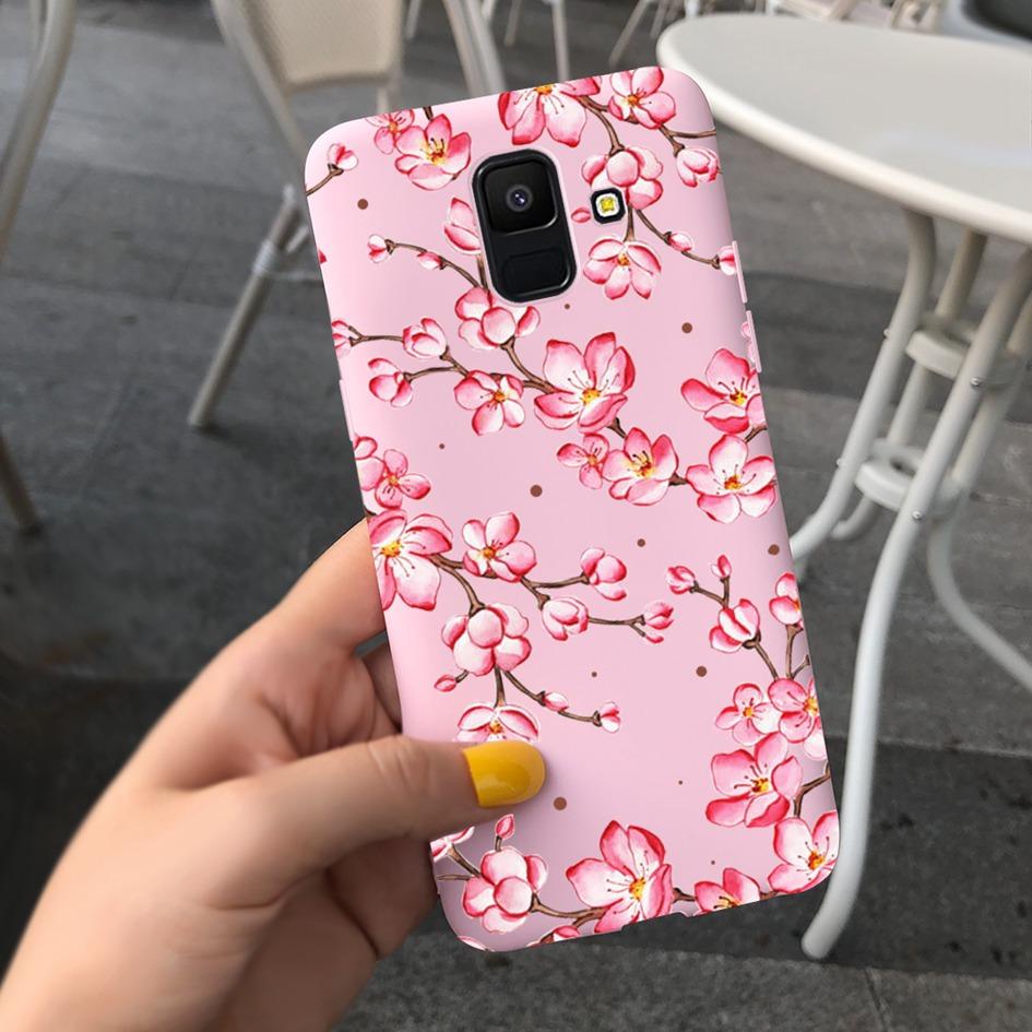 For Samsung Galaxy A6 2018 Case SM-A600F Cute Sunflower Astronaut Phone Cover For Samsung A6 Plus 2018 A6Plus A6+ SM-A605F Coque
