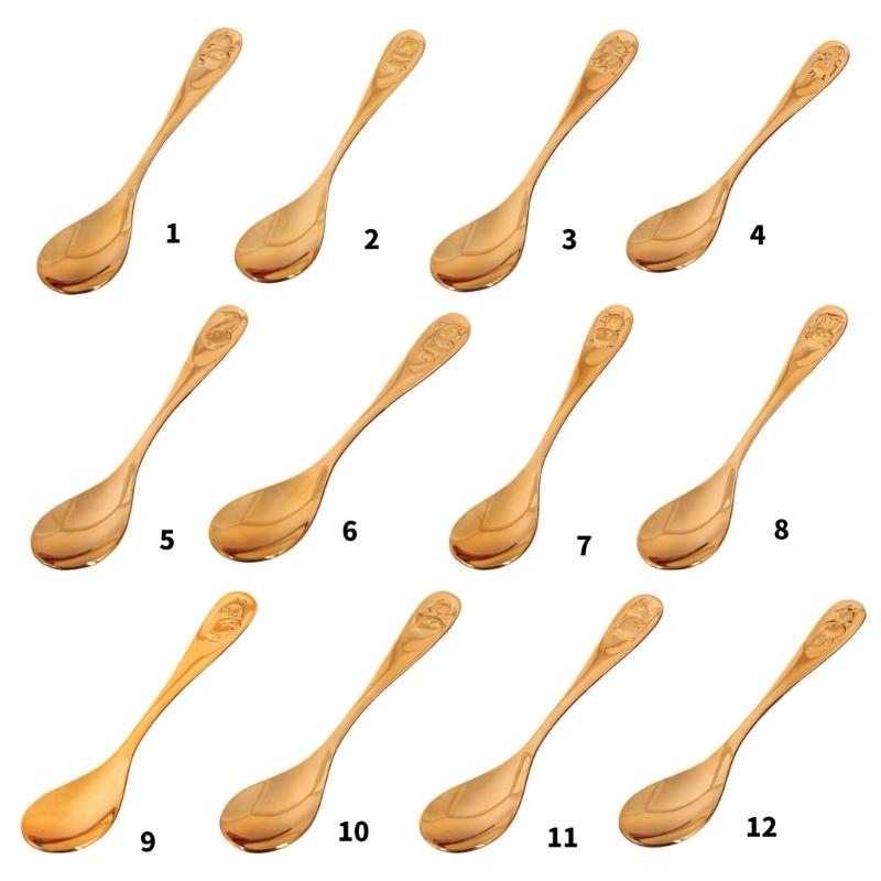 Premium Bronze Soup Spoon Features Detailed Chinese Birth Animal Engravings Ideal For Family Meals And Gift