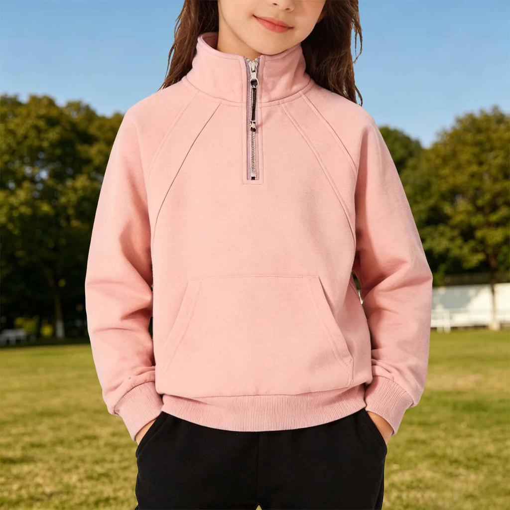 Jungen Kapuzenpullover mit durchgehendem Reißverschluss Langarm Sweatshirt - Farbe Lässig Bequem Oberteil für Sport und tägliches Tragen