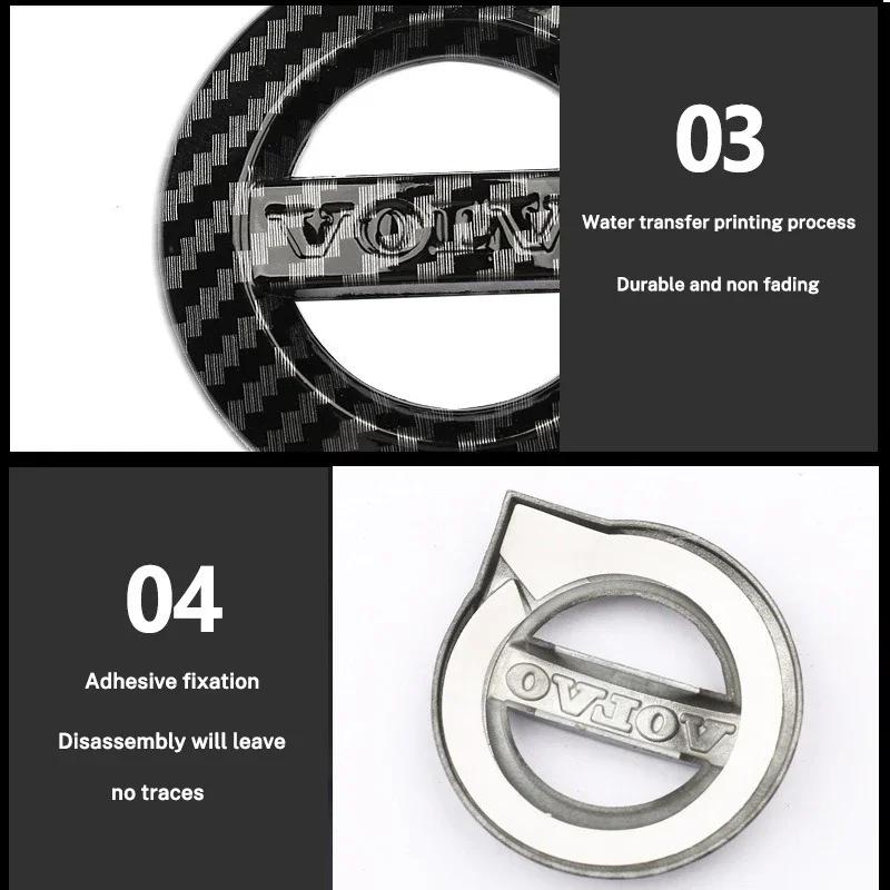 Emblems Car Styling ABS Car Steering Wheel Center Sticker For Volvo V60 V40 XC90 S60 XC60 V70 S90 XC40 S80 V90 EX90 Emblem Acces