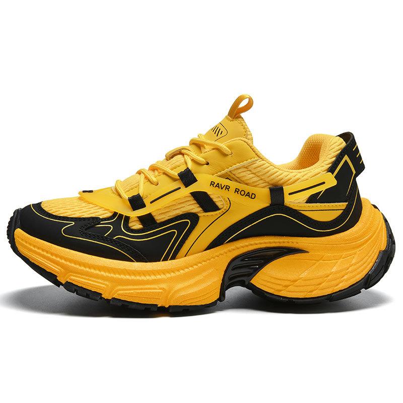 

Парижские новые кроссовки на толстой подошве из двойной сетки, повседневная спортивная обувь для пар, платформа, классический тренд, мужская обувь, женские кроссовки 35 жёлтый