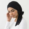 Lightweight Solid Color Headscarf Hat Breathable Stretch Hijab Long Tail Pre-Tied Inner Hat Daily