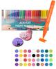 TOMSING Acrylic Marker Pen Soft for Painting On and for Handmade Crafts 36-Color Set, Water-Based, Tip, Water-Resistant, Plastic, Fabric, Bags,