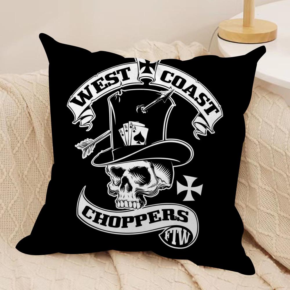 CChoppers WWest CCoast Cushion Cover Silky Short Plush DoubleSided Printed Pillow Case for Sofa All Seasons Home Decor Gift