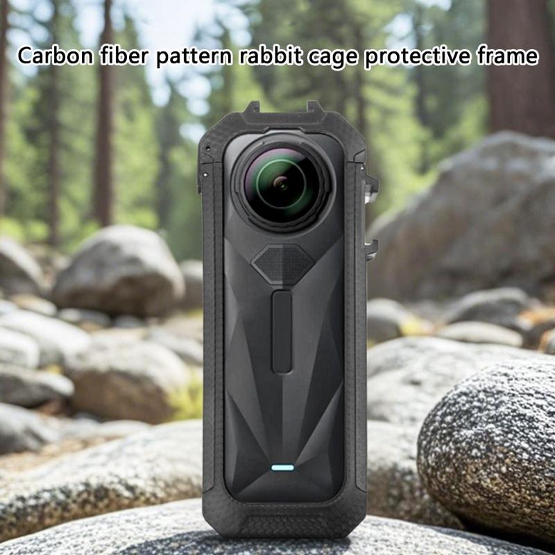 Camera Cage Cold Shoe Housing Case Protective Expansion Frame 1/4inch Thread for X5 Action Camera Accessories
