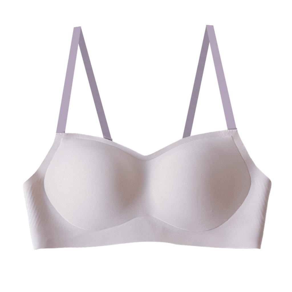 A Antibacterial Modal underwear women's small breasts gather smooth, breathable and seamless invisible foundation, and close the sub-breast bra.
