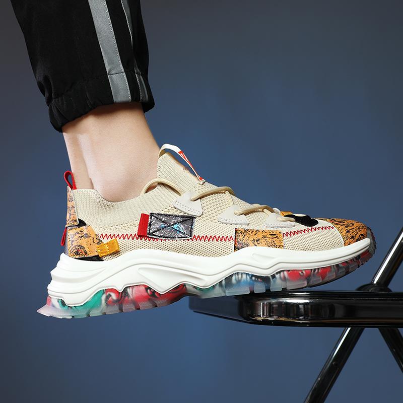 Neue Herbst- und Winterschuhe aus Netzstoff, große Größe, lässig, Putian, Laufen, Herbst, Papa, Netzstoff, Sport, trendige Schuhe