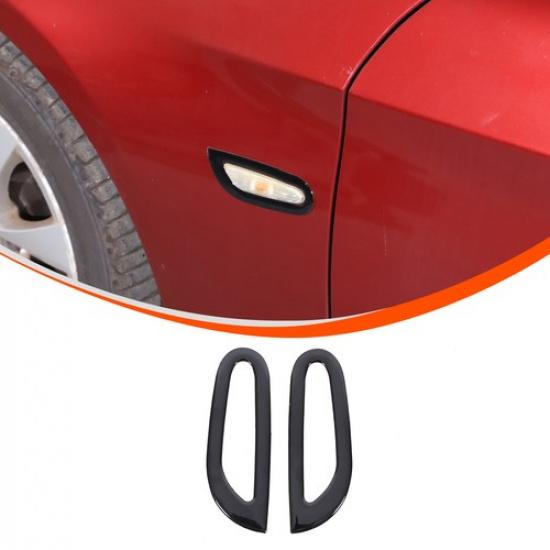 Glossy Black Side Turn Signal Light Trim Sticker For BMW 3 Series E90 E91 05-12
