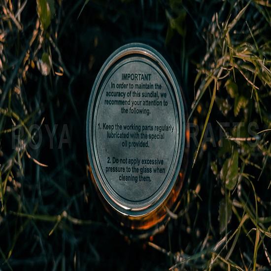 Antiikne vintage stiilis messingtrumm päikesekell kompass templiga nahkkarbiga sünnipäevakingiks, ristimiskingitus, pulmakink, parima mehe kingitus