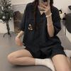 Black Mickey Pajamas Women's Summer Short-sleeved Shorts Set, Student Dormitory Can Wear Loungewear Two-piece Set