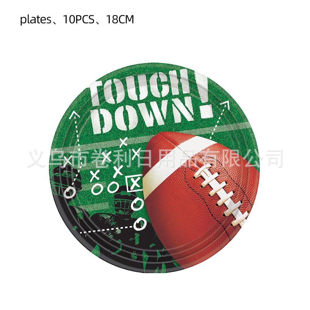 Rugby Jungen Sport Themenparty Besteck Pappteller Servietten Tischdecke Dekorative Arrangements Outdoor