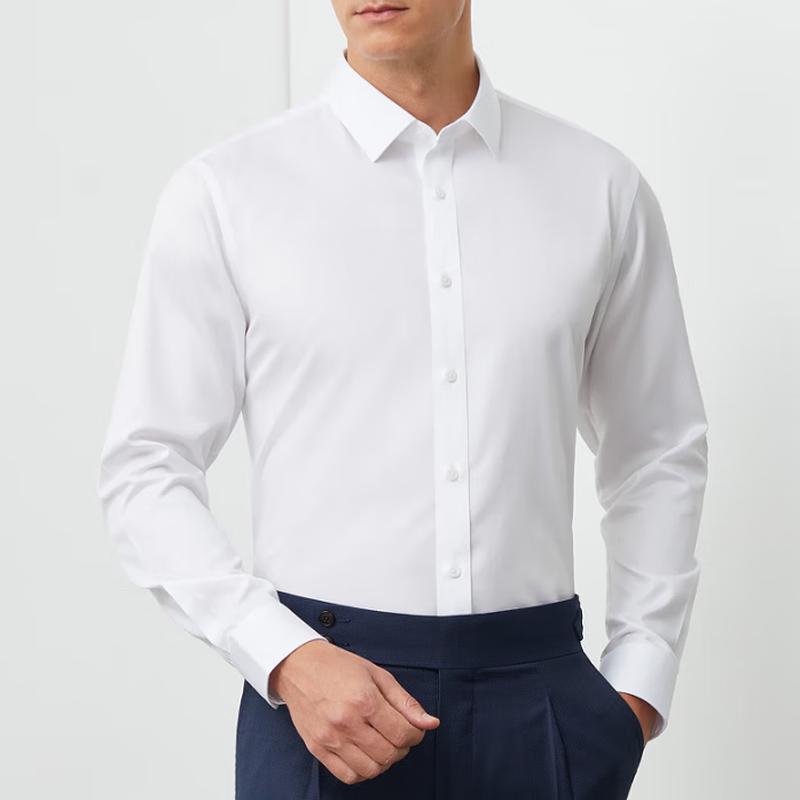 Romon Men s Pure Cotton Long Sleeve Work Shirt 41