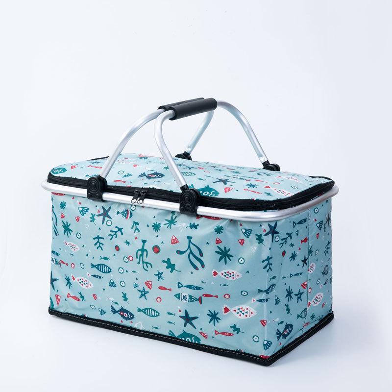 Isolierter Faltbarer Picknick- & Einkaufskorb - Outdoor, Camping, Takeaway-bereit