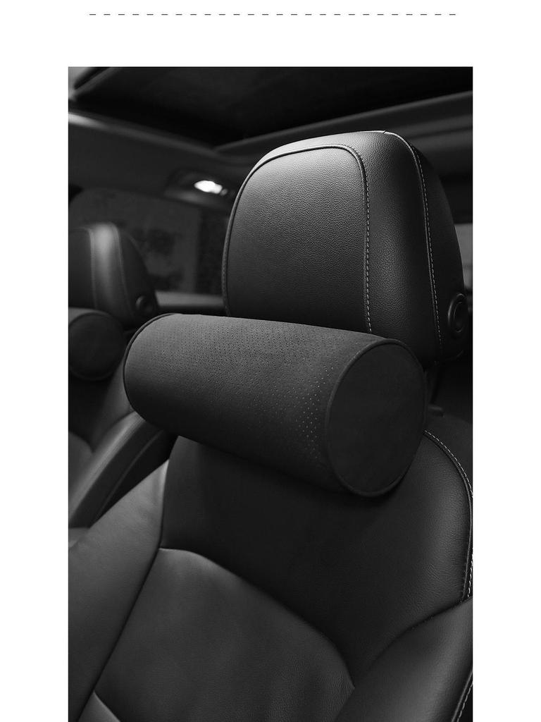 Uniwersalna Para Poduszek z Zamszu na Szyję i Podparcie Lędźwiowe do Fotela Samochodowego