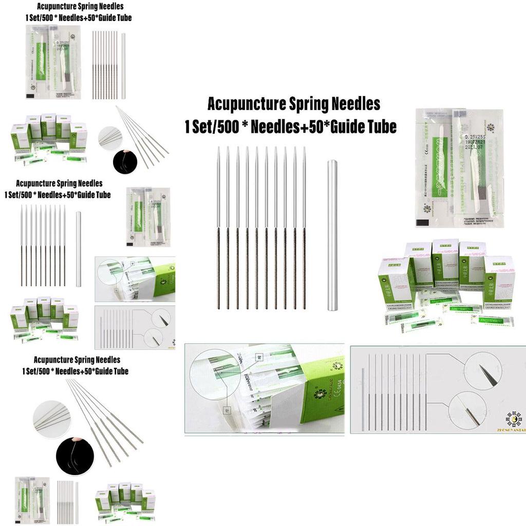 Sterile Acupuncture Needles Pack Of 500 Disposable Stainless Steel Needles Fine Gauge 0.16mm Diameter